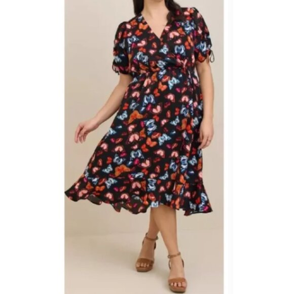 Butterfly Print Midi Dress - Picture 3 of 3